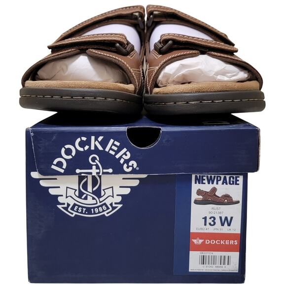 Dockers Men Newpage Slingback Sport River Sandals Size US 13W Rust Brown main image 4